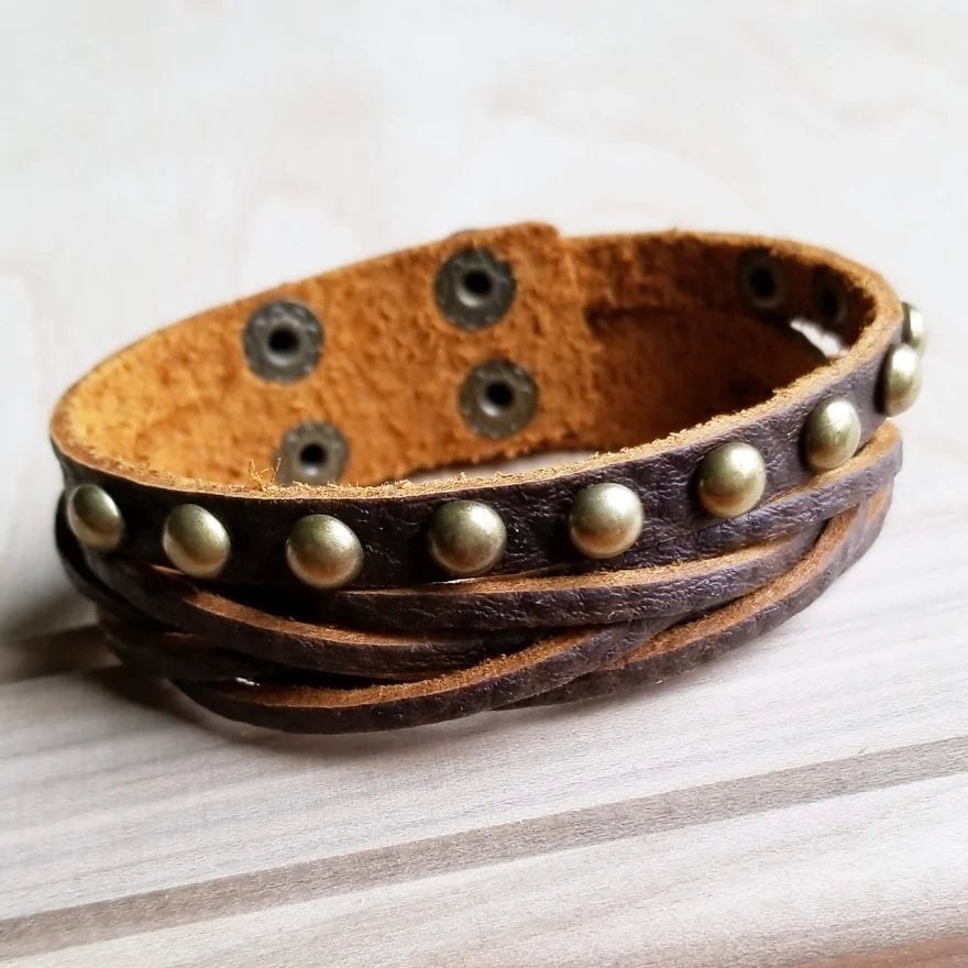 Multi-Strand Leather Cuff