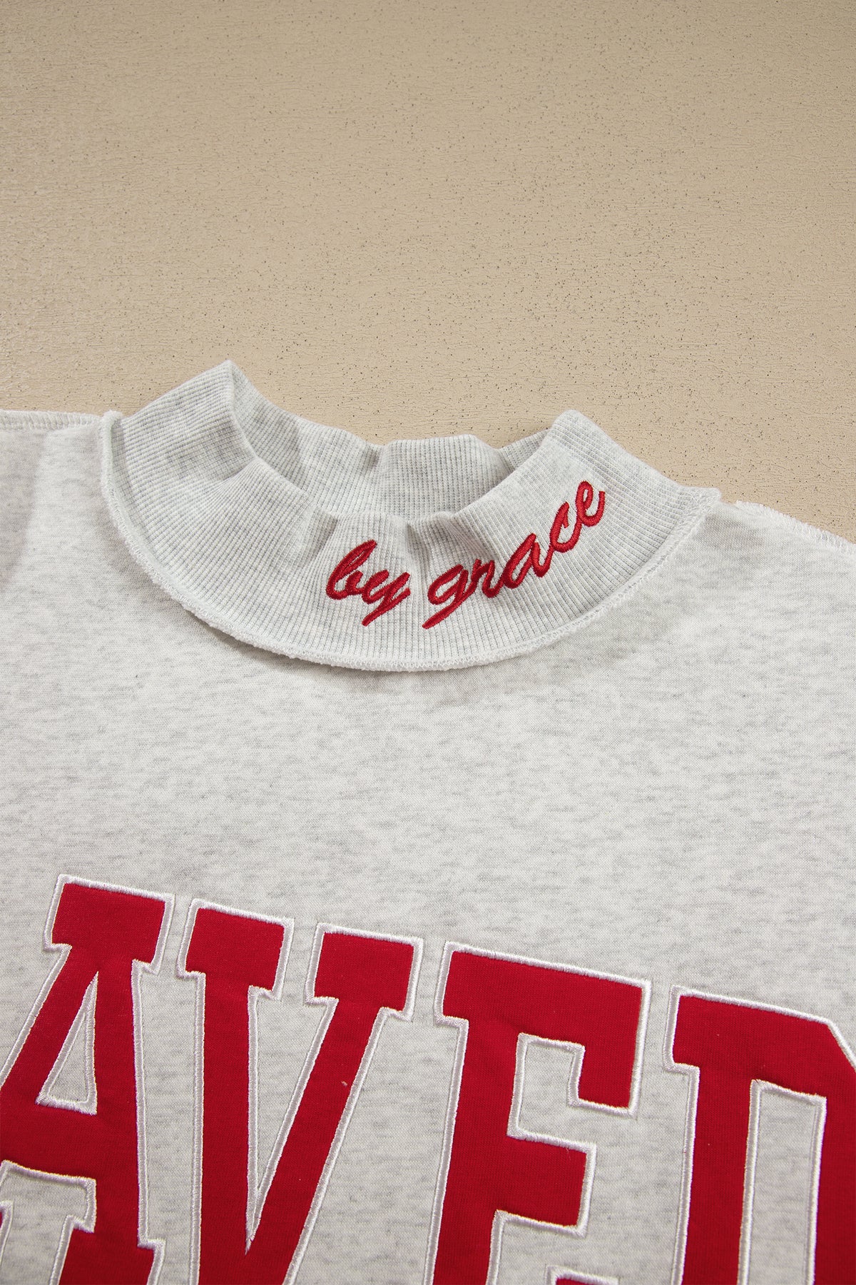 Saved By Grace -- With Embroidered Detail
