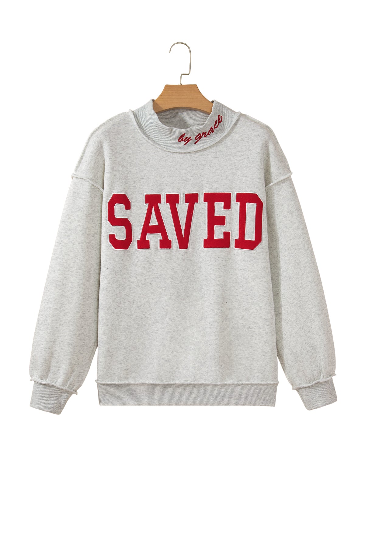 Saved By Grace -- With Embroidered Detail