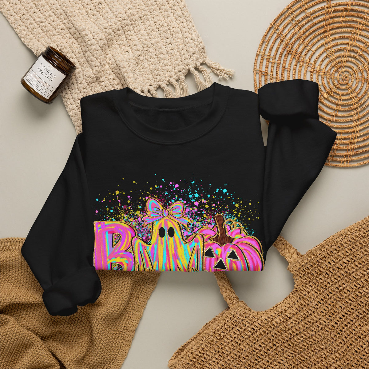 Colorful "Boo" Sweatshirt