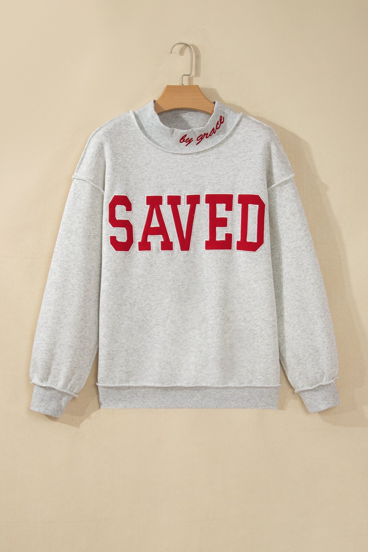 Saved By Grace -- With Embroidered Detail