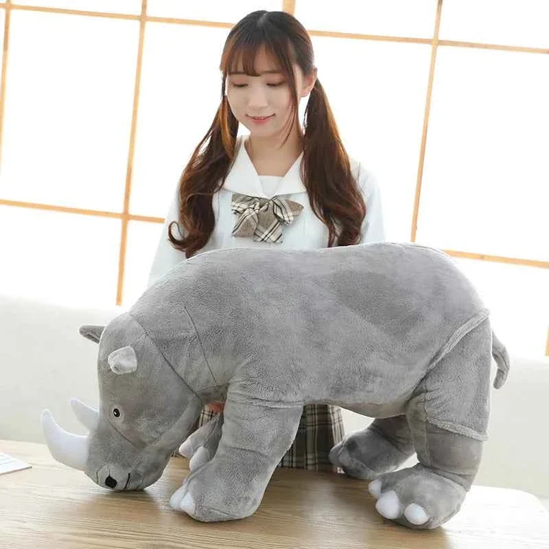 BGK- Plush Rhinoceros Stuffed Animal – Super Soft Kawaii Rhino Pillow Toy
