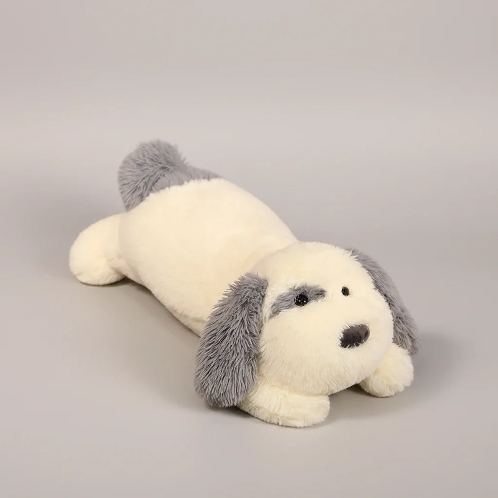 Soft Lying Dog Plush Toy – Giant Fluffy Puppy Hug Pillow