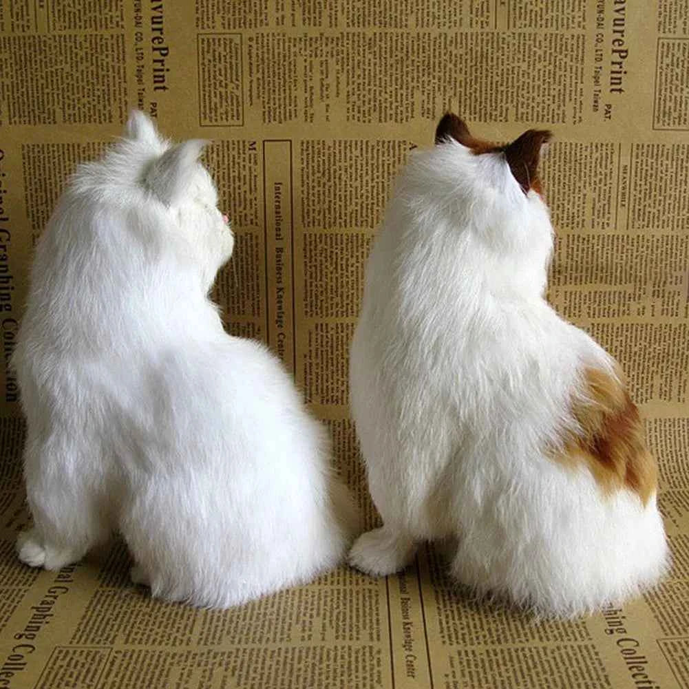 L3-Simulation Sleeping Cat Ornament – Realistic Faux Fur Cat Decoration