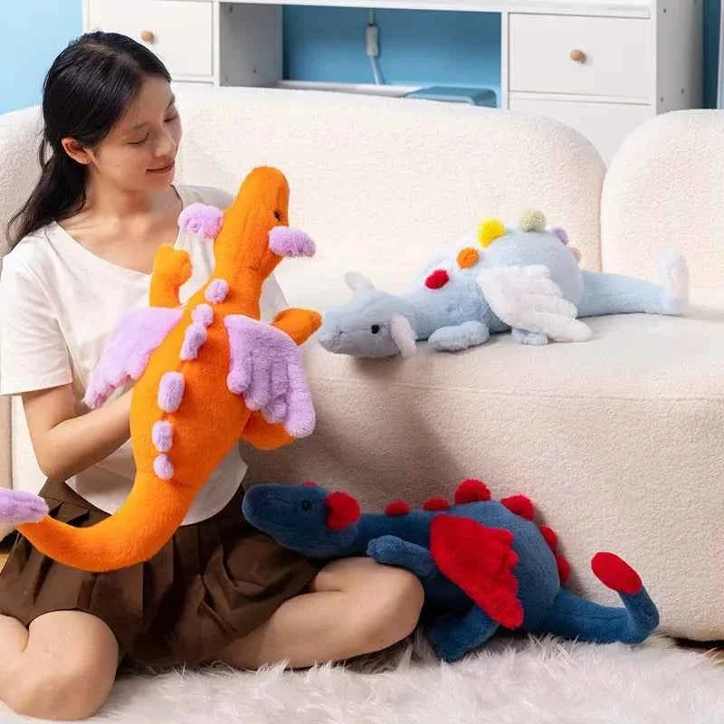 BGK-Colorful Little Flying Dragon Plush Toy – Soft Dragon Stuffed Animal