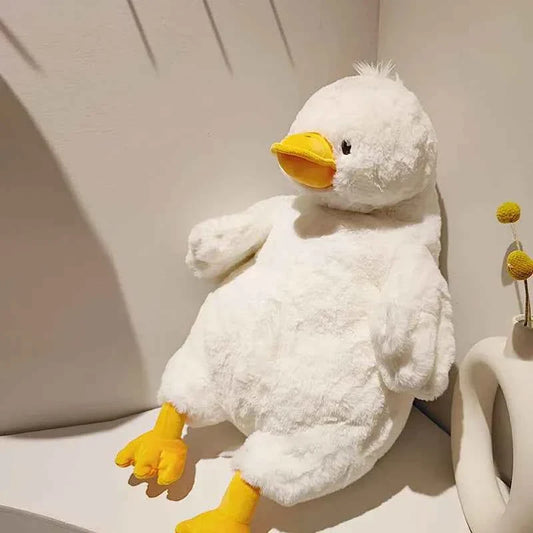 Fluffy Duck Plush Toy – Cute Stuffed Duck Pillow