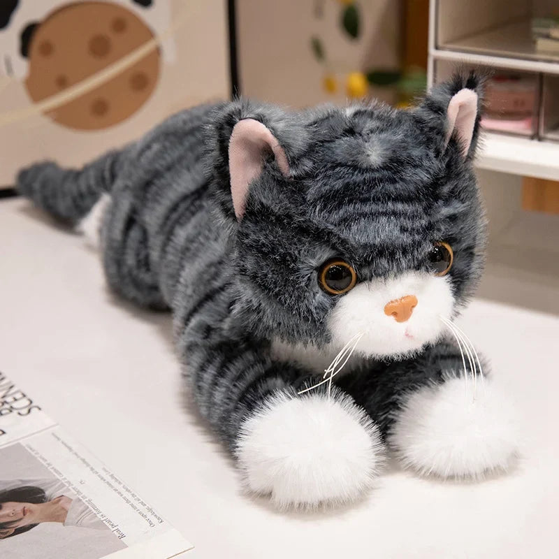 Lifelike Cat Plush Toy – Premium Fluffy Kitten Stuffed Animal (8 Styles)