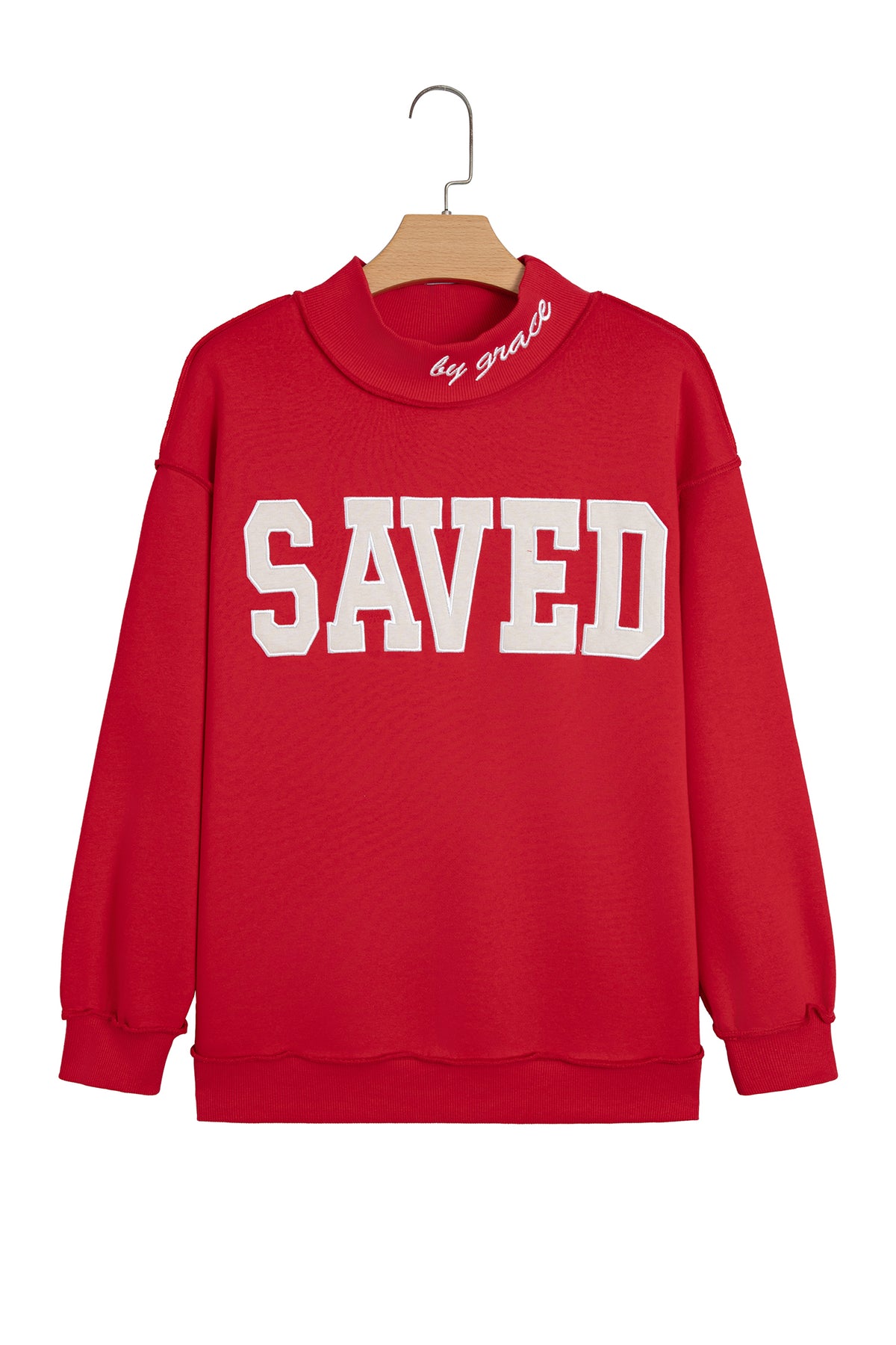 Saved By Grace -- With Embroidered Detail