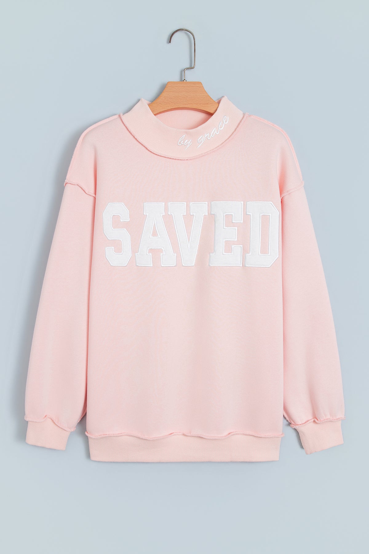 Saved By Grace -- With Embroidered Detail